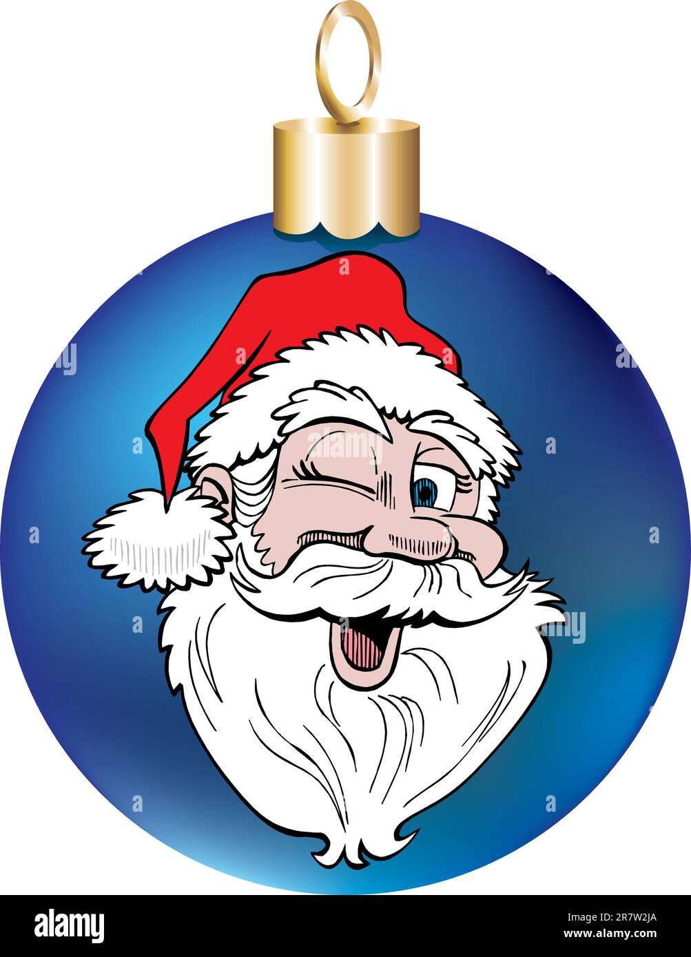 Vektor-Illustration von Santa Gesicht Ornament. Stock Vektor