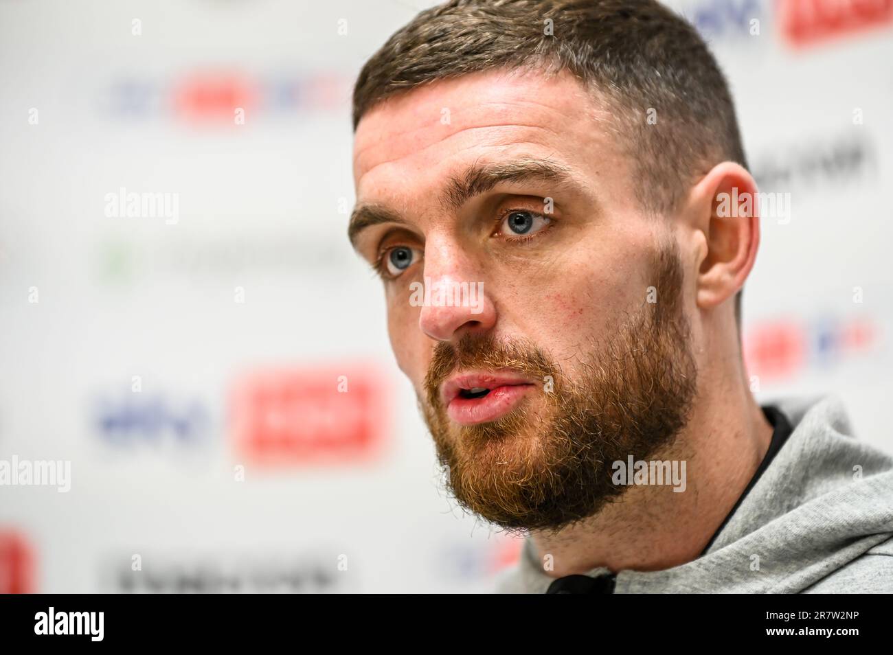 Luke Waterfall während des Sky Bet EFL League 2 Fußballspiels zwischen dem Grimsby Town FC und dem Leyton Orient FC in Blundell Park, Cleethorpes, England, Stockfoto