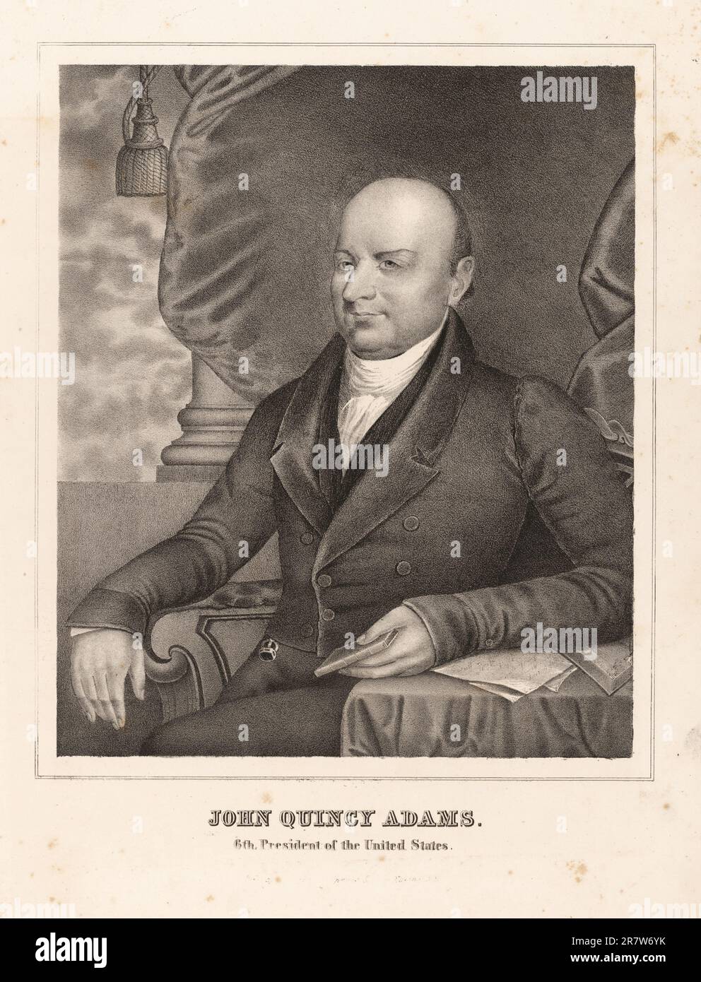 Portfolio von acht Präsidenten 1840 Stockfoto