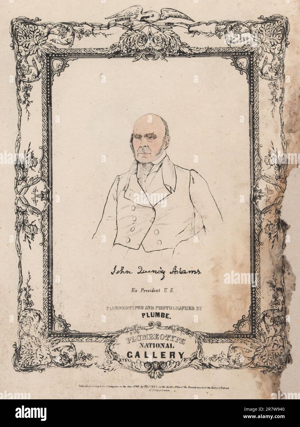National Plumbeotype Gallery - John Quincy Adams 1847 Stockfoto