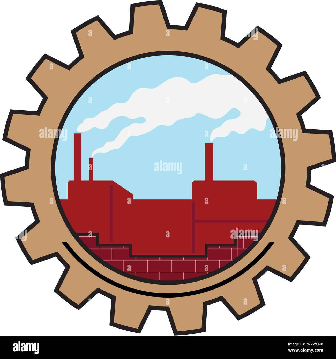 Fabrik-Symbol Stock Vektor