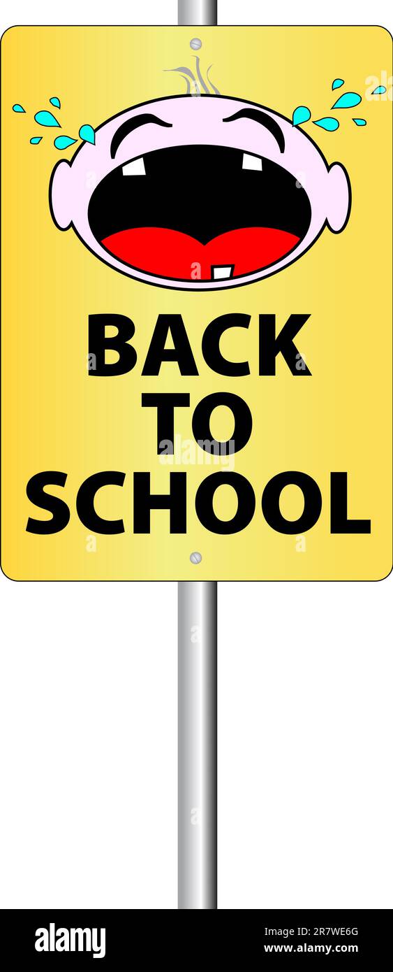 Schild "Zurück zur Schule" Stock Vektor