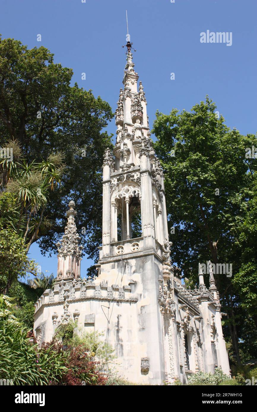 Die Kapelle auf dem Gelände von Quinta da Regaleira, Sintra, Portugal Stockfoto