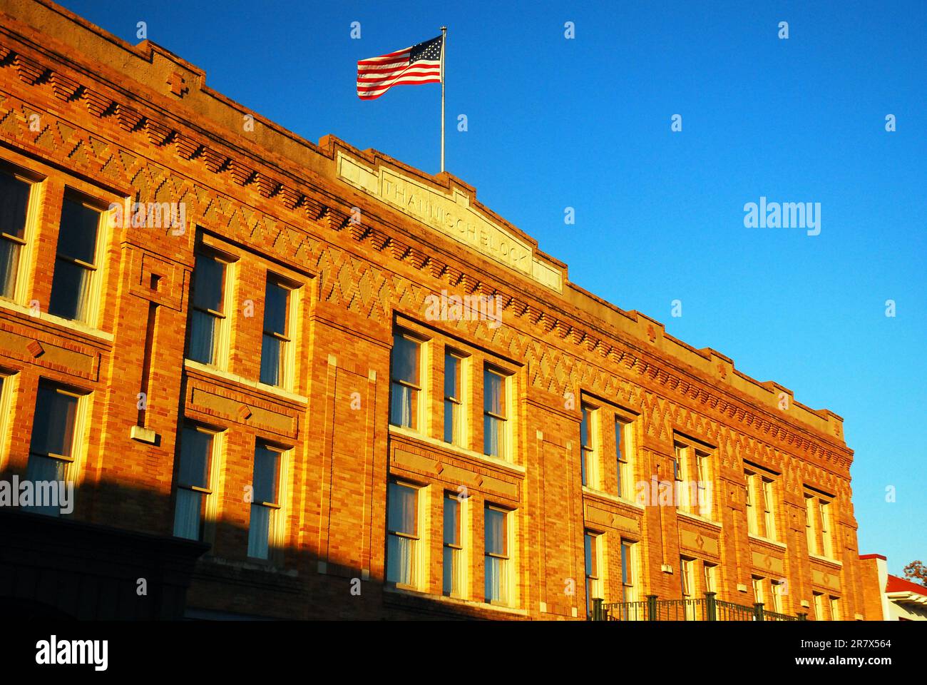 Das historische Gebäude des Bloch Building id in den Texas Stock Yards von Ft Worth Stockfoto