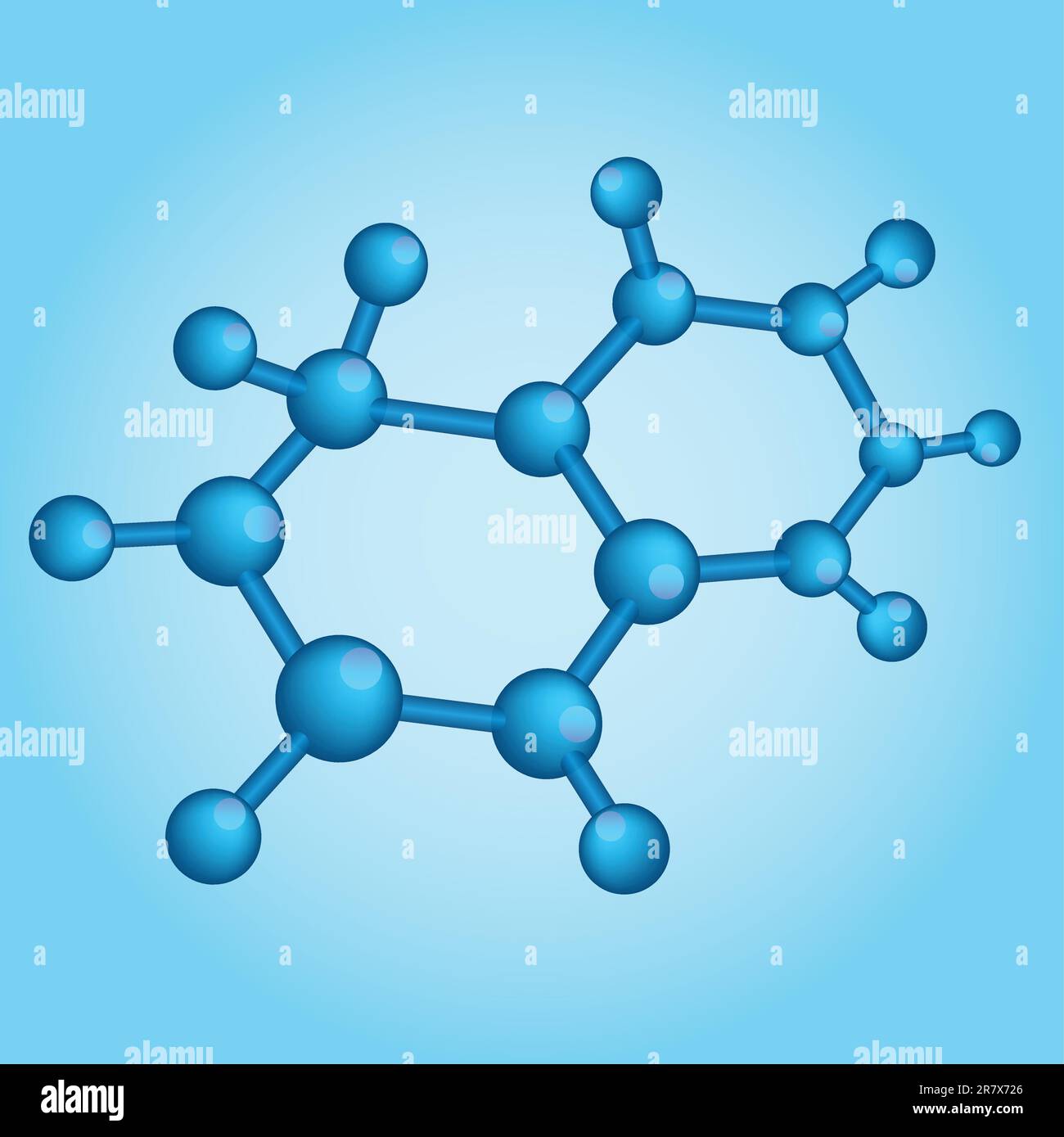 Molekül auf hellblauem Hintergrund Stock Vektor