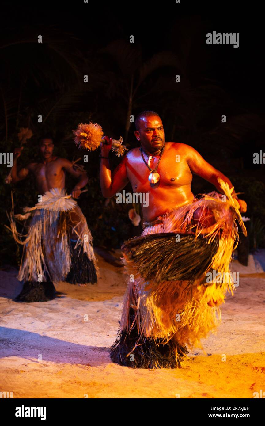 Fidschianische Tänzer Stockfoto