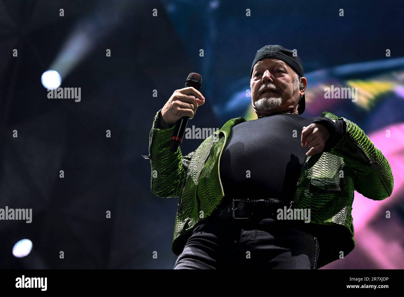 Rom, Italien. 07. Juni 2023. Vasco Rossi während der Vasco Live Tour 2023 im Stadio Olimpico am 17. Juni 2023 im Stadio Olimpico, Rom, Italien. (Foto: Domenico Cippitelli/NurPhoto) Kredit: NurPhoto SRL/Alamy Live News Stockfoto