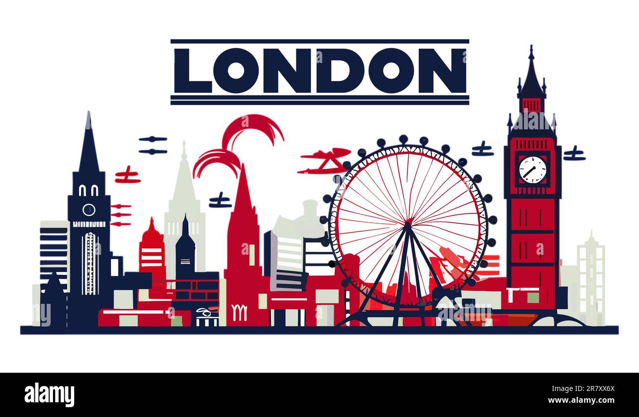 London Skyline Vector Illustration Stockfoto