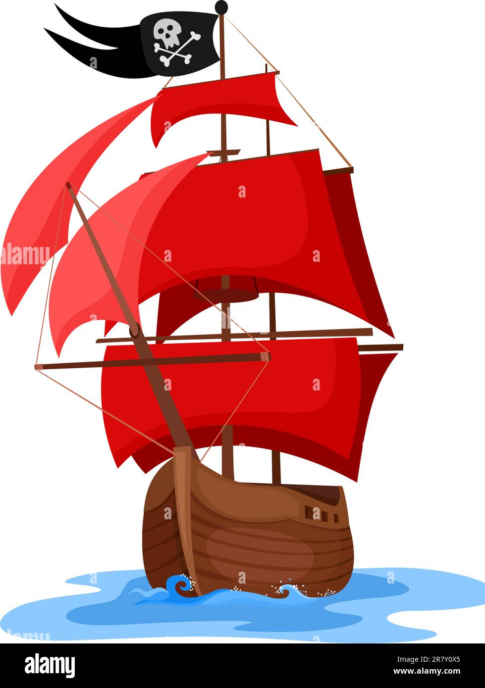 Abbildung eines Schiffes Stock Vektor