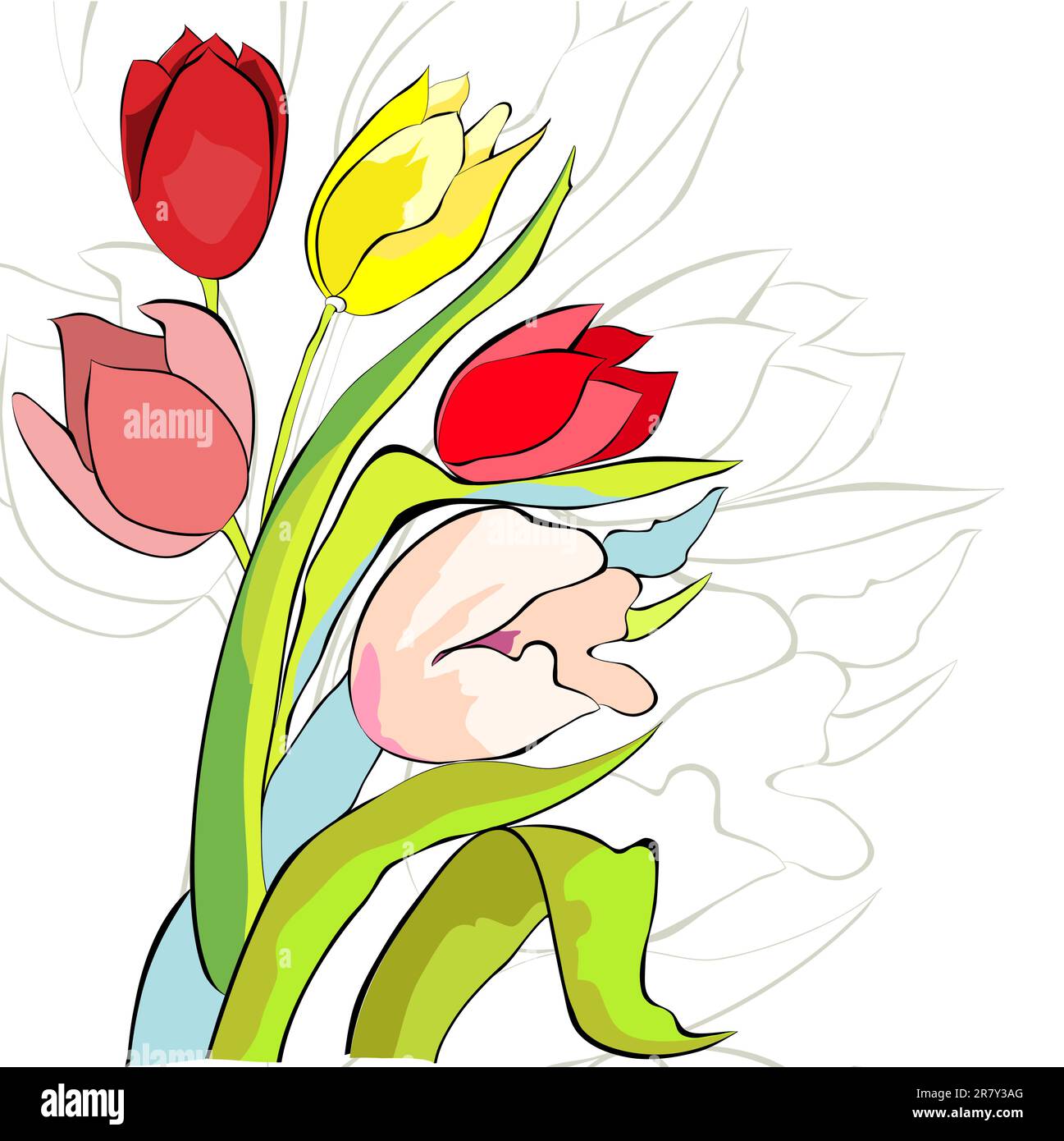 Tulpen Blumen Stock Vektor