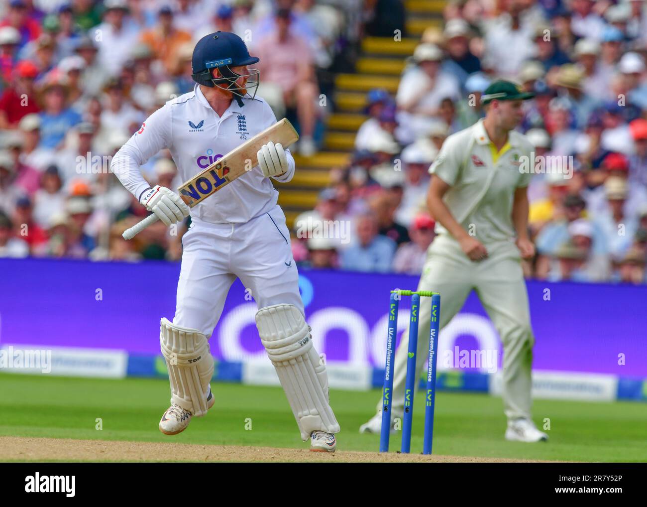 Edgbaston Cricket Stadium, Birmingham, Großbritannien. 16. Juni 2023 um 1100hrs Uhr. England Men gegen Australia Men in the Ashes Cricket Test Match Day 1. Jonny Bairstow - WK (England) Bild: Mark Dunn/Alamy, Lauf. Stockfoto