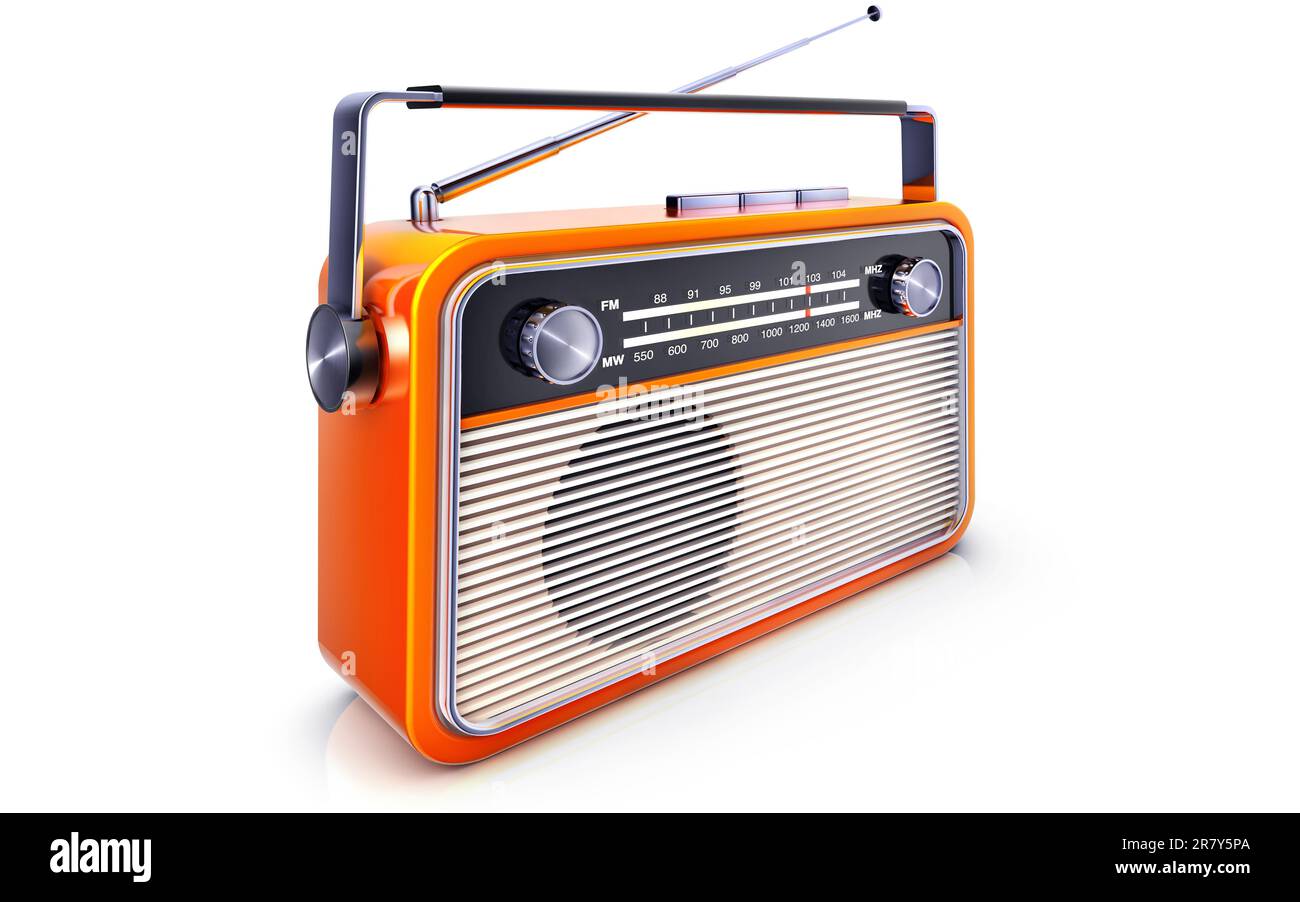 Hochauflösendes Rendering eines alten Radios Stockfoto