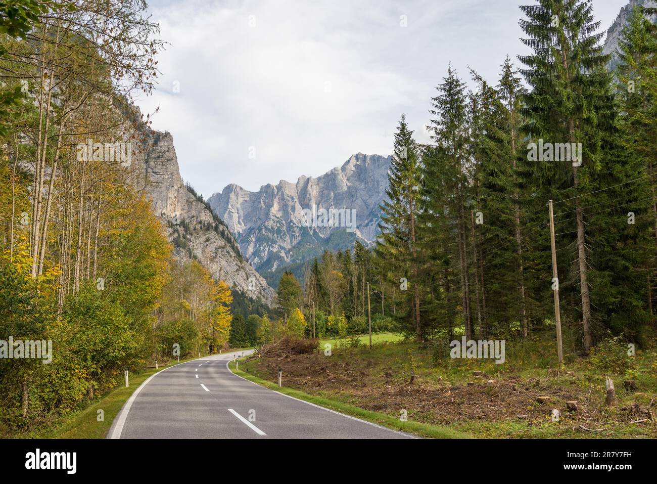 Die Straße führt durch die Ges Stockfoto