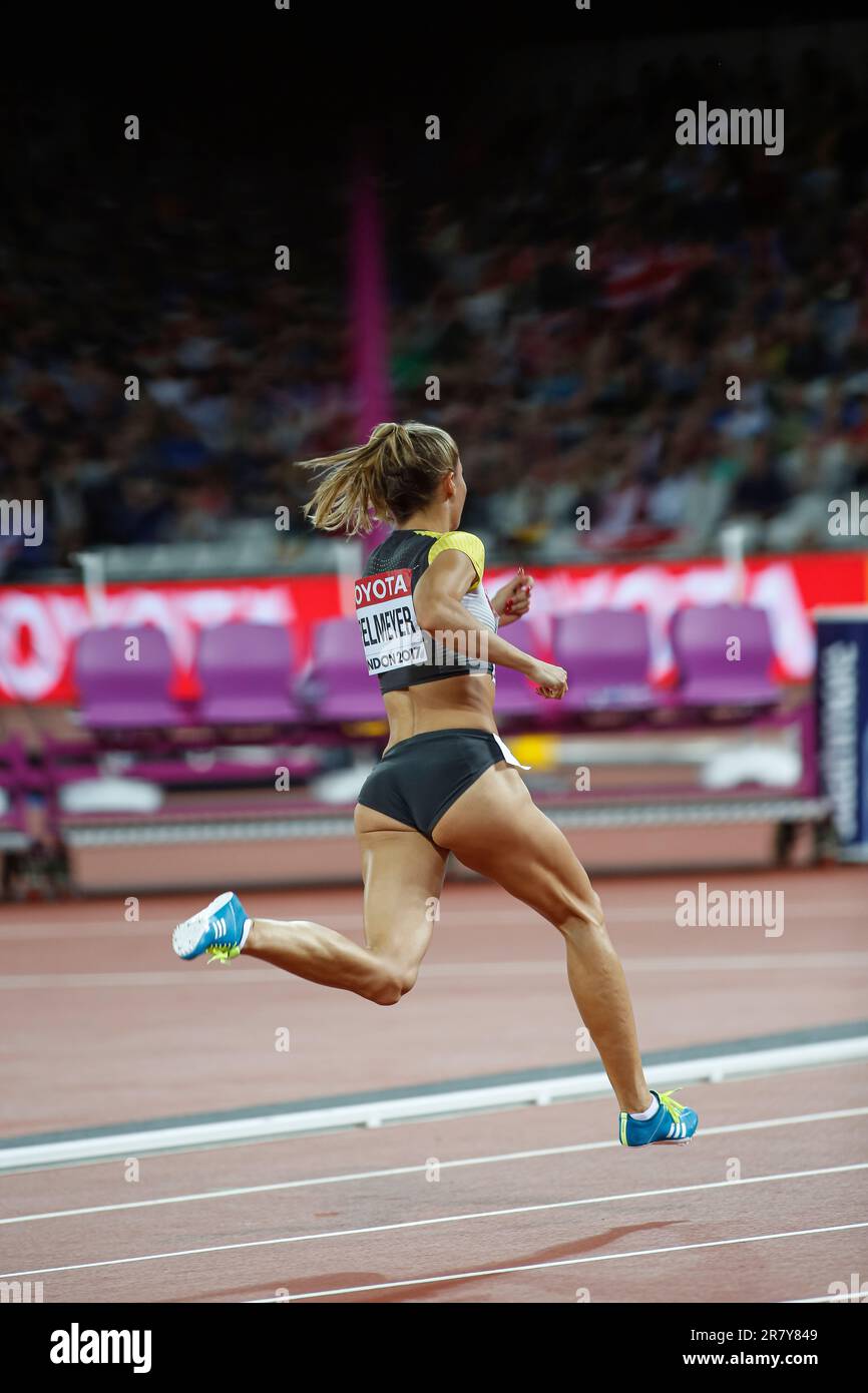 Ruth Sophia Spelmeyer nimmt an den 400 Metern der Leichtathletik-Weltmeisterschaft London 2017 Teil. Stockfoto