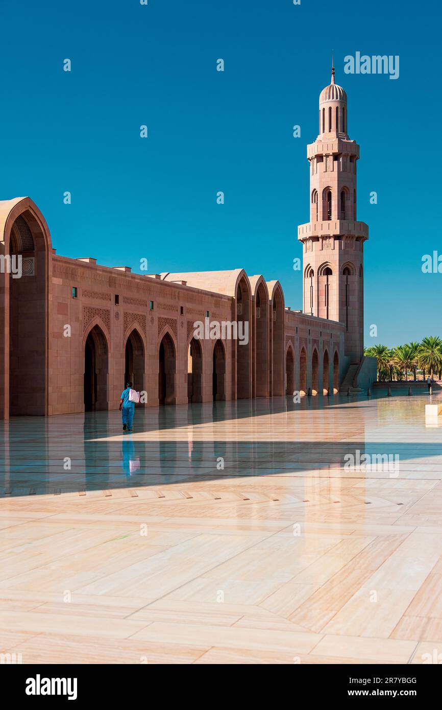 Die Sultan Qaboos Grand Mosque in Maskat, Oman Stockfoto