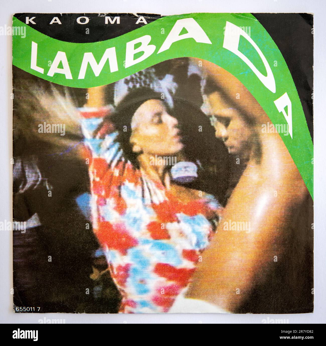 Bildcover der 1989 erschienenen 7-Zoll-Einzelversion von Lambada von Kaoma Stockfoto