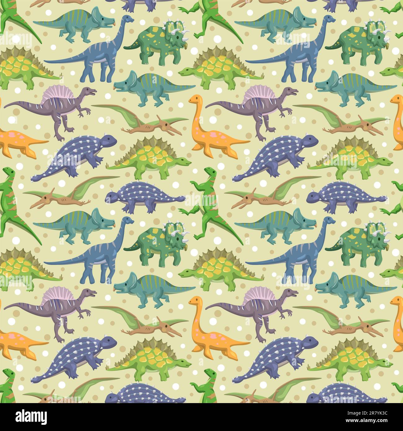 Nahtloses Dinosauriermuster Stock Vektor