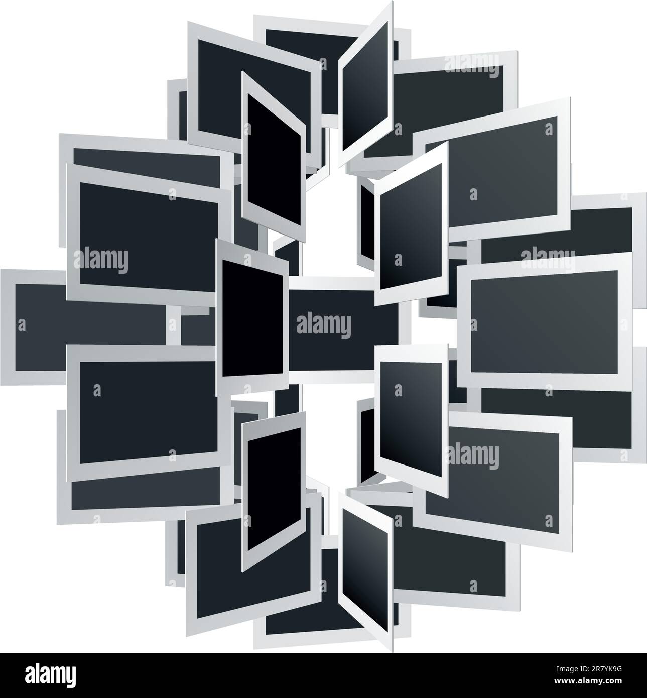 Sphärische Vorlage für Bilder einfügen. Vector Illustration Stock Vektor