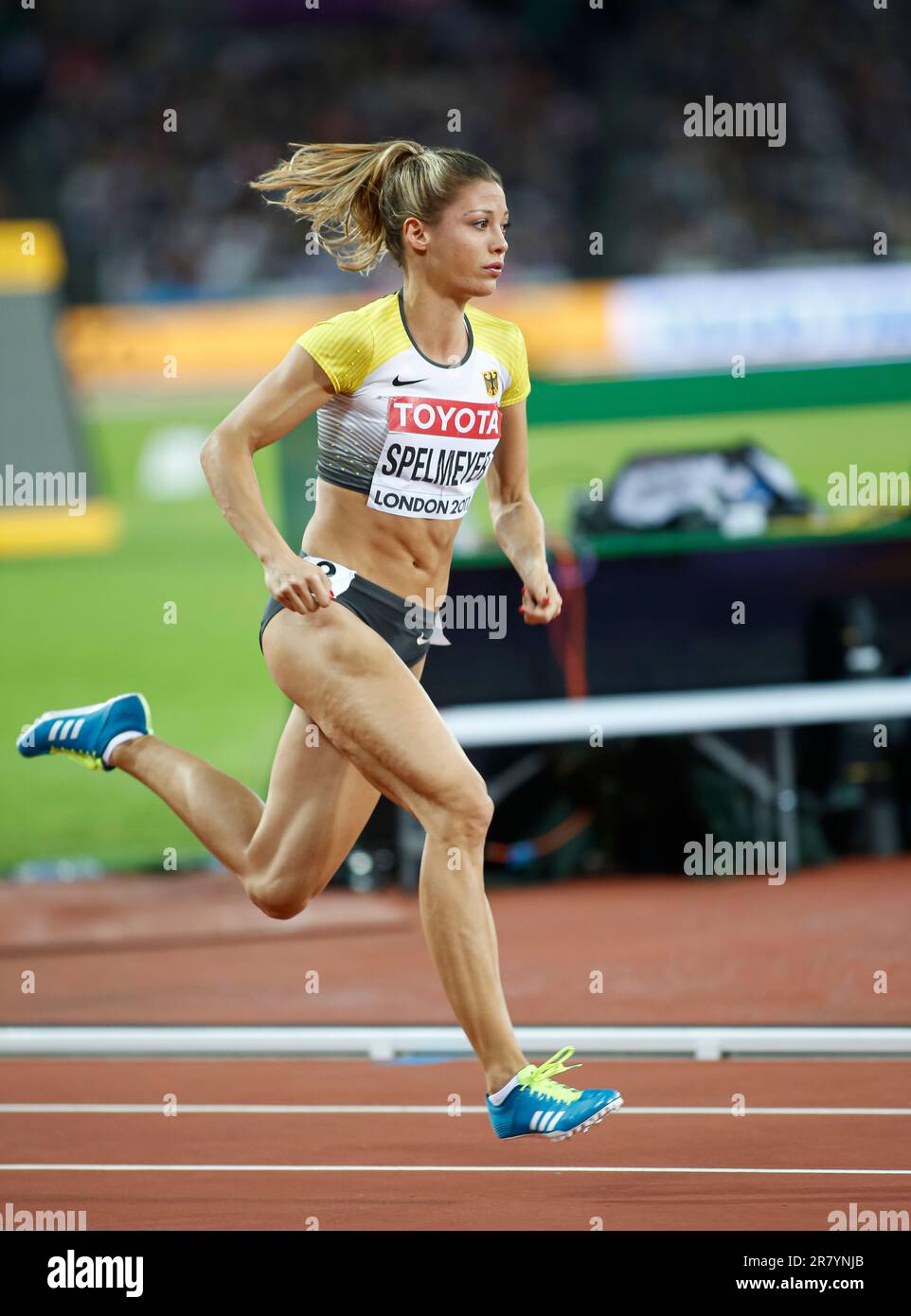 Ruth Sophia Spelmeyer nimmt an den 400 Metern der Leichtathletik-Weltmeisterschaft London 2017 Teil. Stockfoto