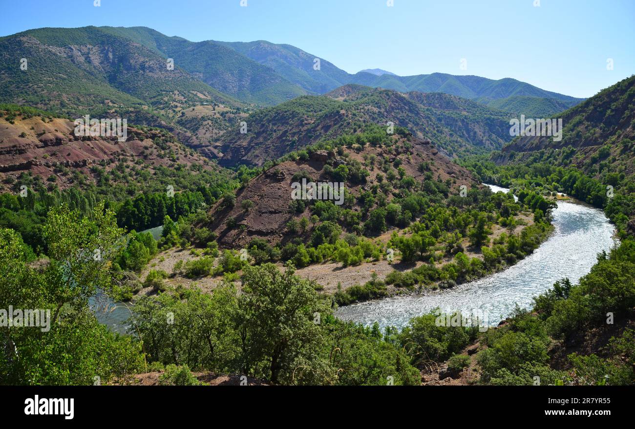 Munzur Valley und River in Tunceli, Türkei. Stockfoto