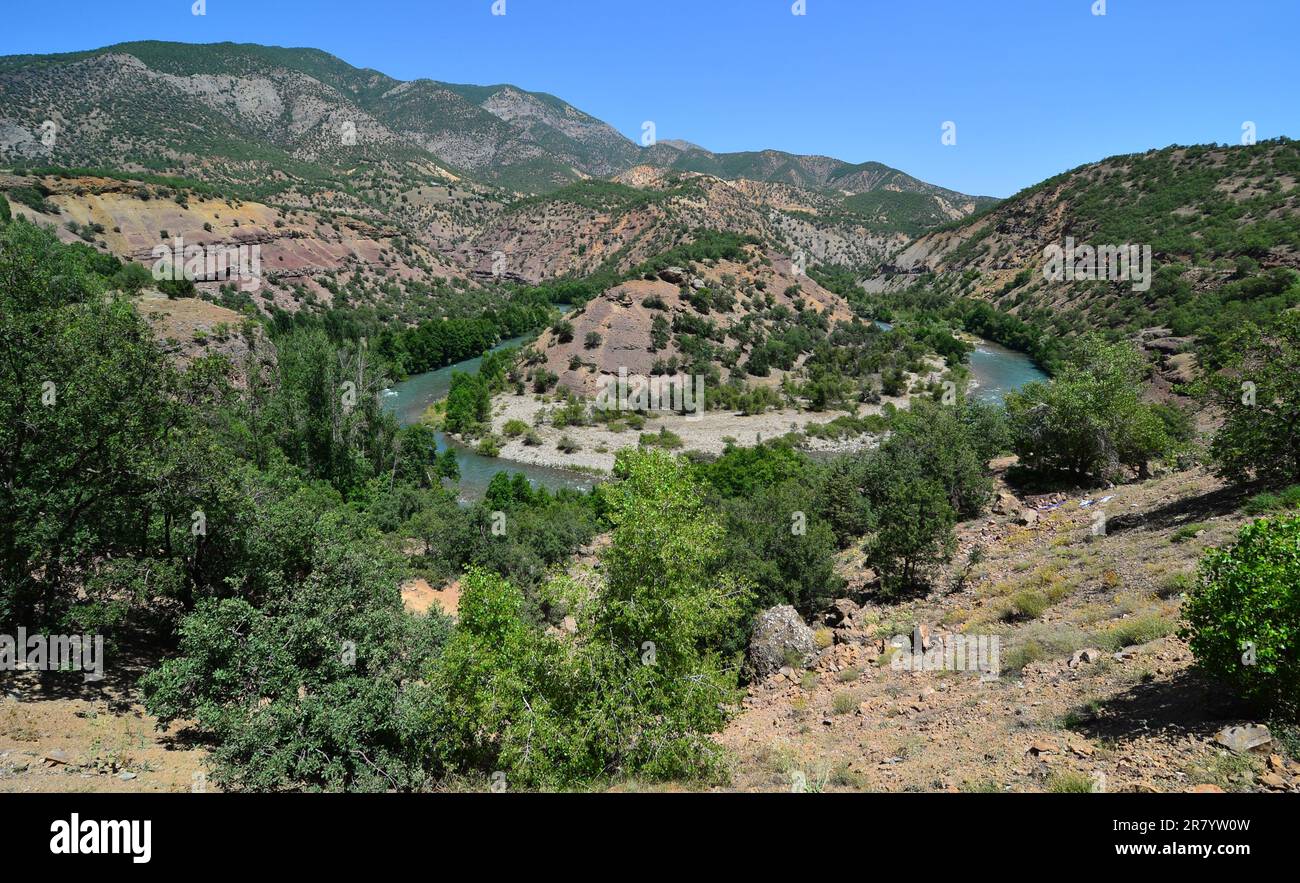 Munzur Valley und River in Tunceli, Türkei. Stockfoto