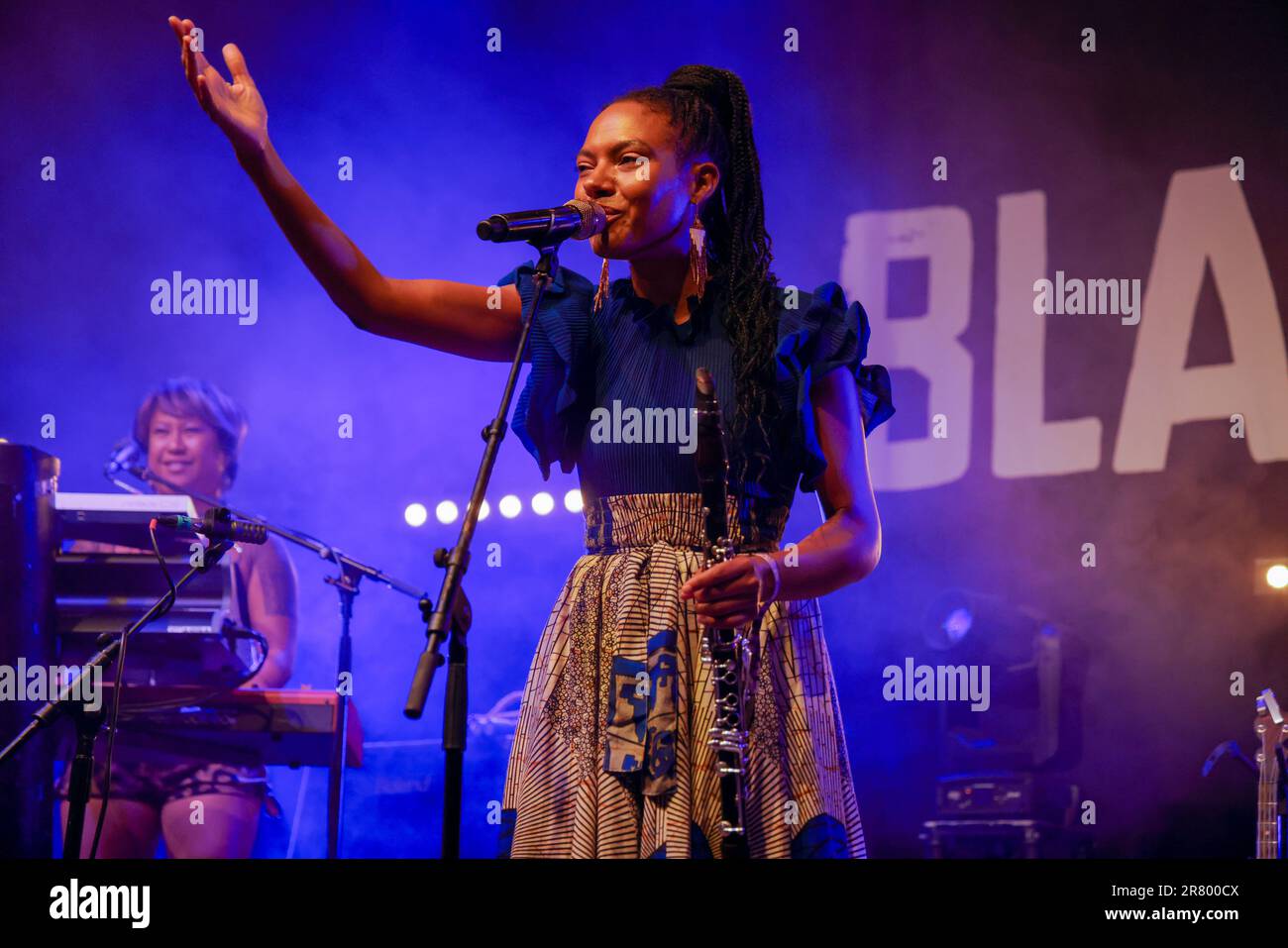 Black Deer Festival, Kent, Großbritannien - 17. Juni Grammy nominierte kanadische Sängerin und Aktivistin Allison Russell Headlines The Ridge Stage beim Black Deer Festival, Eridge Park, Kent. Kredit: Jill O'Donnell/Alamy Live News Stockfoto