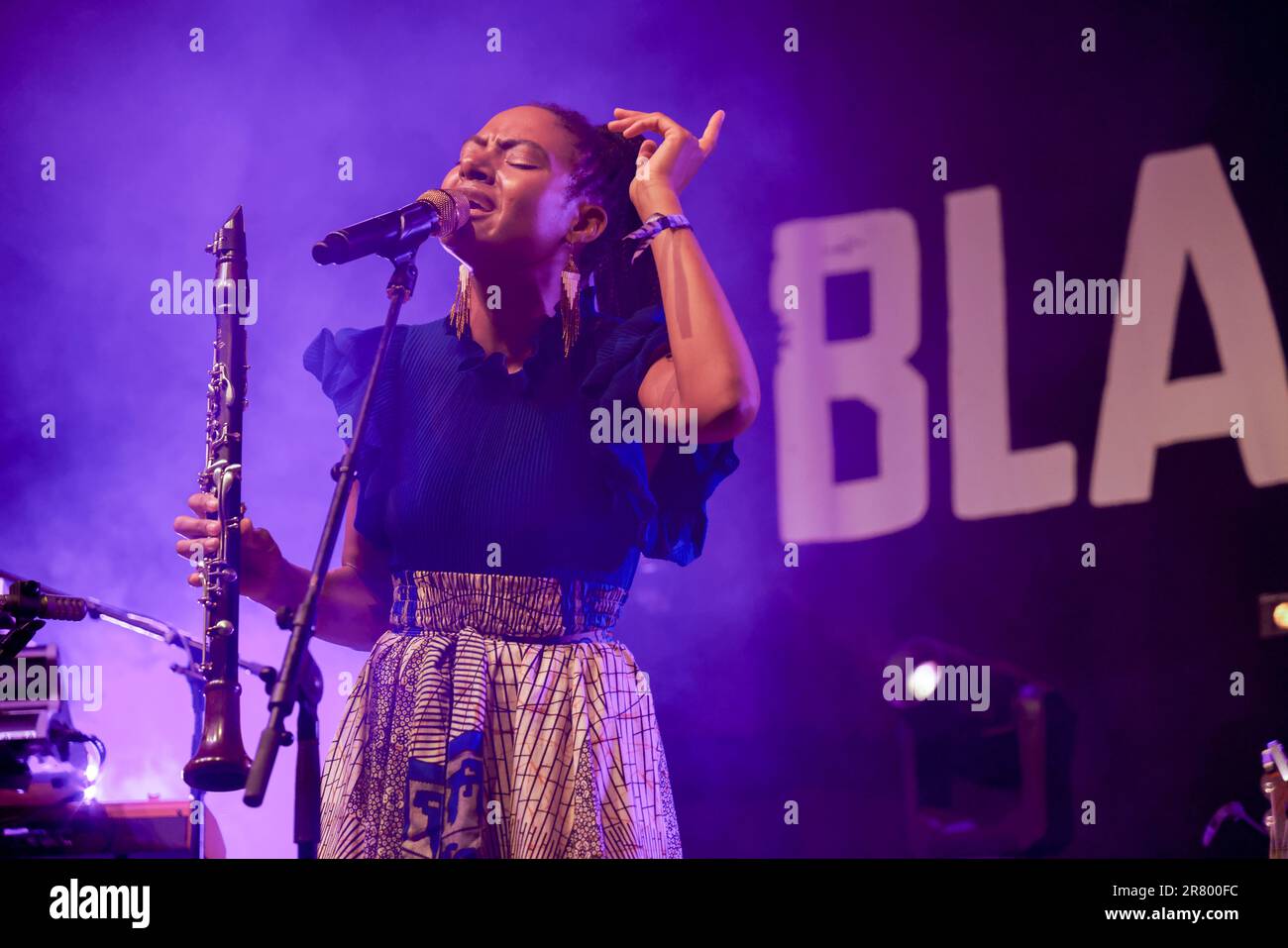 Black Deer Festival, Kent, Großbritannien - 17. Juni Grammy nominierte kanadische Sängerin und Aktivistin Allison Russell Headlines The Ridge Stage beim Black Deer Festival, Eridge Park, Kent. Kredit: Jill O'Donnell/Alamy Live News Stockfoto