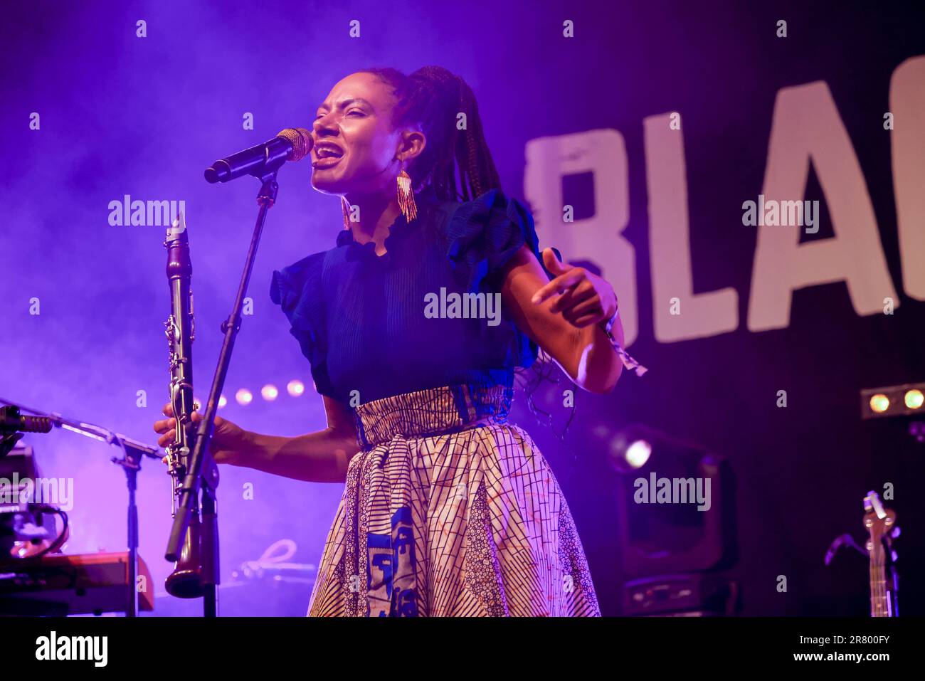 Black Deer Festival, Kent, Großbritannien - 17. Juni Grammy nominierte kanadische Sängerin und Aktivistin Allison Russell Headlines The Ridge Stage beim Black Deer Festival, Eridge Park, Kent. Kredit: Jill O'Donnell/Alamy Live News Stockfoto