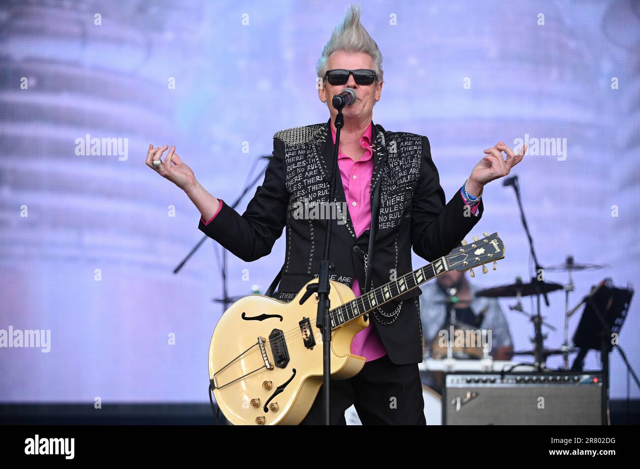 Sigue Sigue Sputnik Performing at lets Rock Leeds 80s Festival , Leeds UK , 17.06.2023 Stockfoto