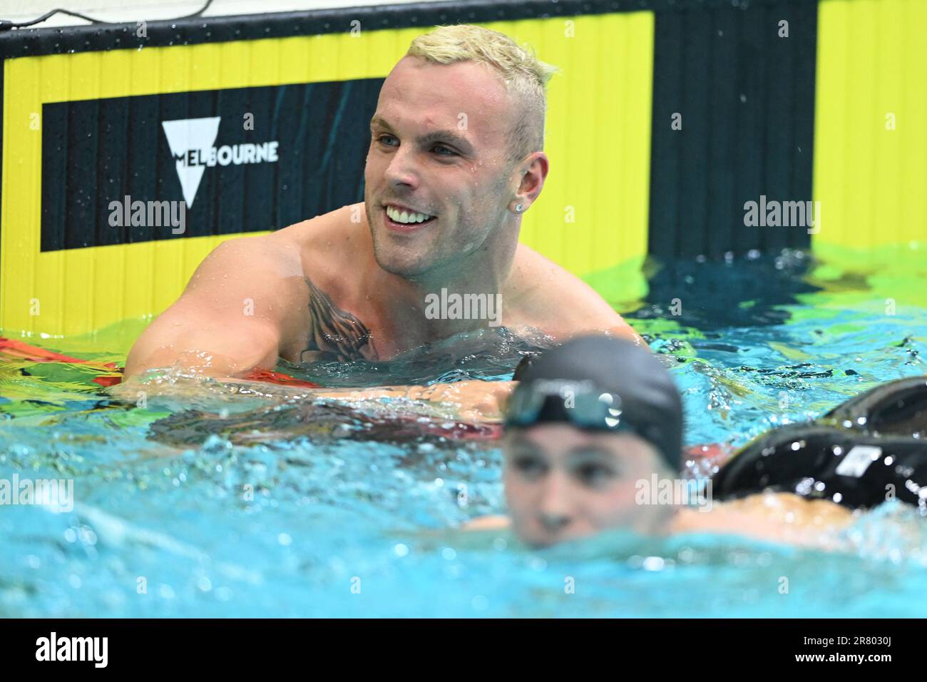 Melbourne, Australien. 18. Juni 2023. Kyle Chalmers sieht gut aus
