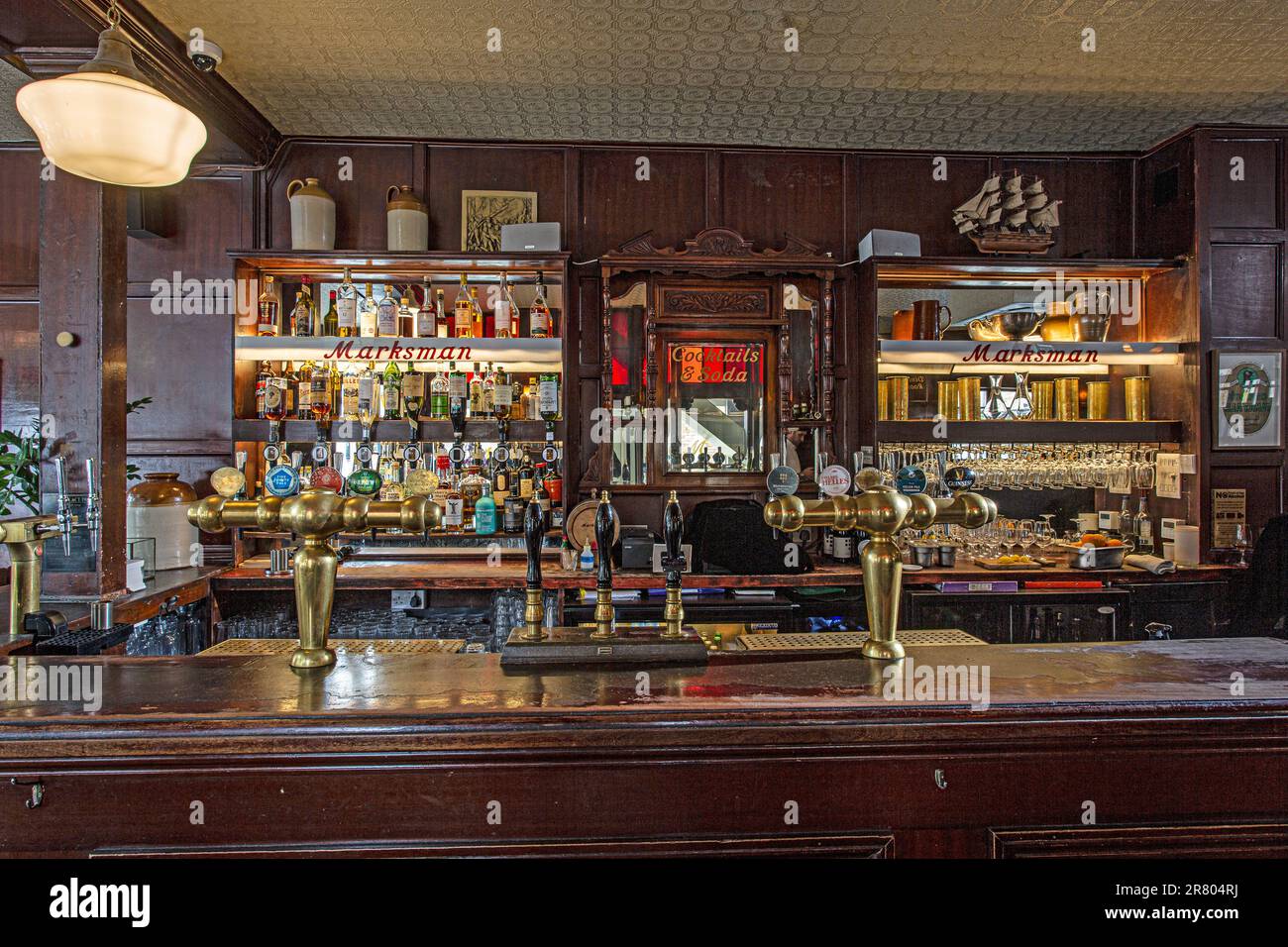 Das Marksman Public House in London, England. Stockfoto