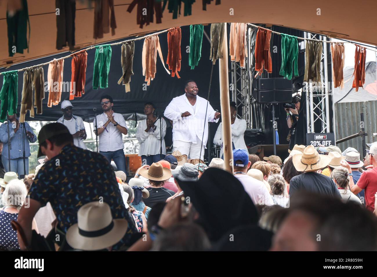 Black Deer Festival, Kent, Großbritannien - Gospel-Brunch am 18. Juni beim Black Deer Festival, Eridge Park, Kent. Kredit: Jill O'Donnell/Alamy Live News Stockfoto