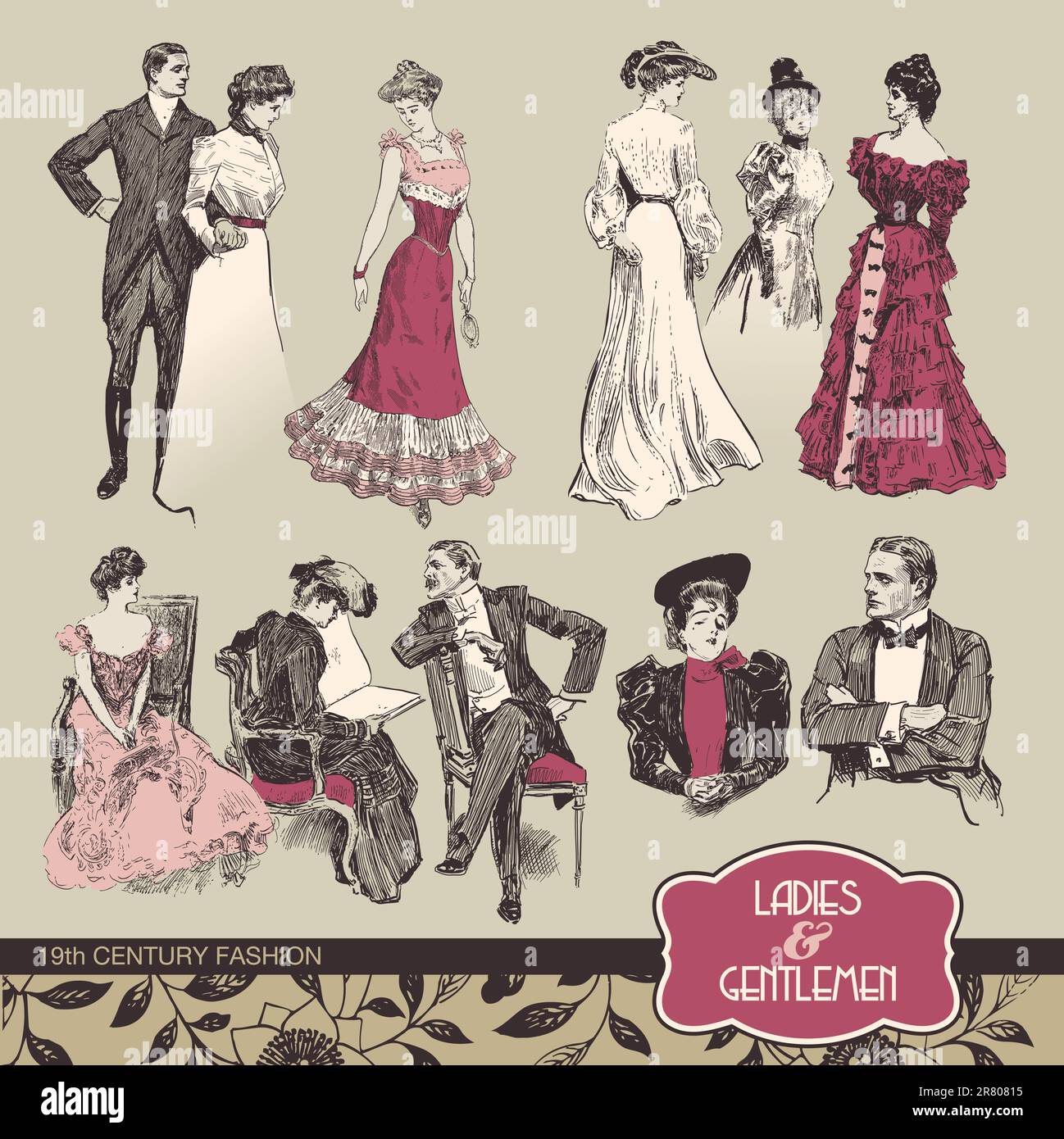 Vektordarstellung - Vintage-Mode Stock Vektor