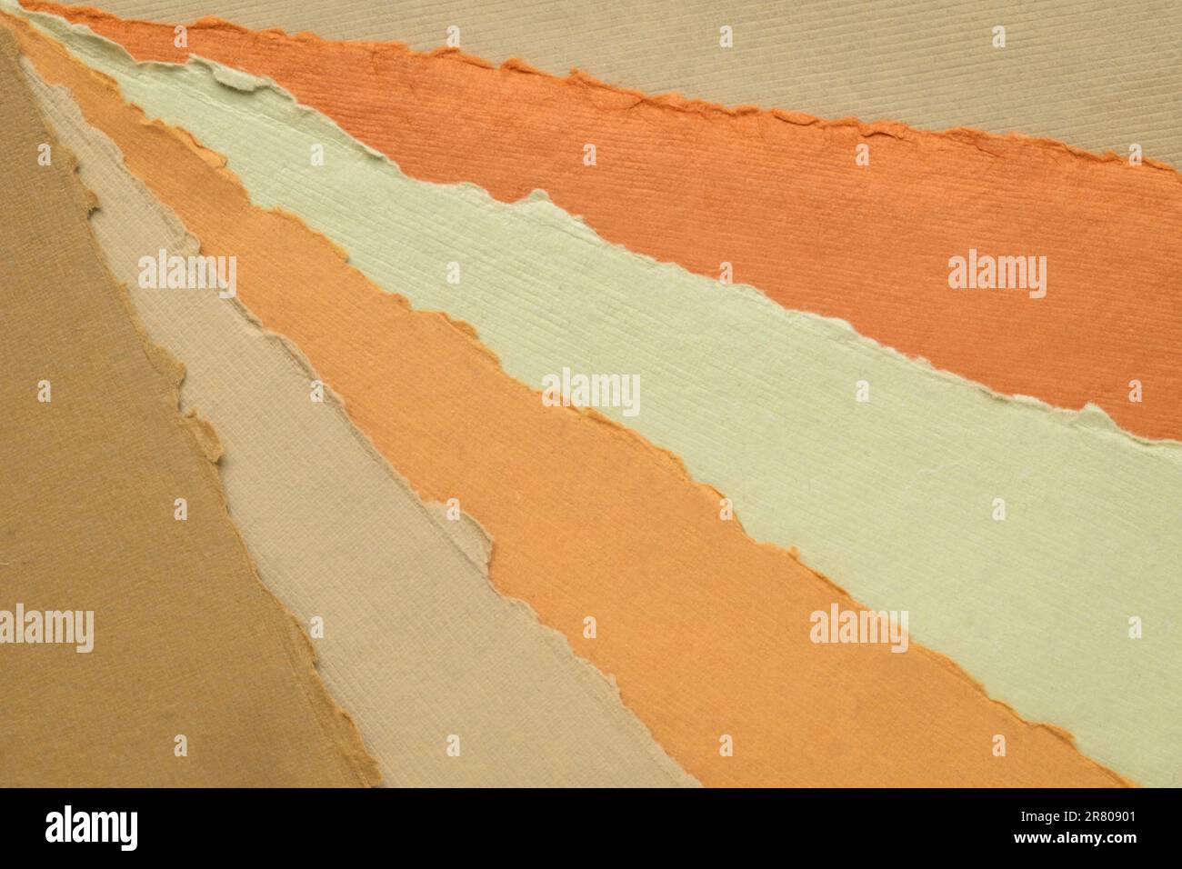 Farbenfrohes Papier - Sammlung von Deckelkanten-Papieren Stockfoto