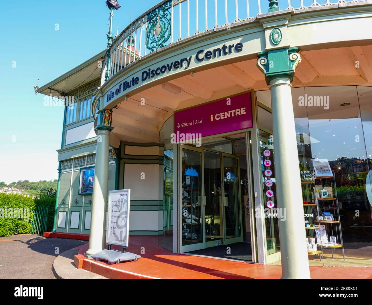 Isle of Bute Discovery & Visit Scotland Information Centre im Wintergarten 1924 von Rothesay Stockfoto