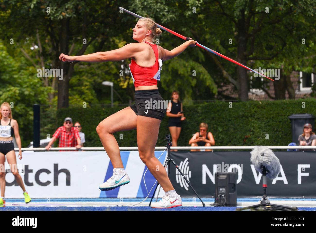 Ratingen, Deutschland, 18.06.2023: World Athletics Combined Events Tour – Gold. Women’s Heptathlon, Javelin, Lara Siemer, GER (TSV Bayer 04 Leverkusen) Kredit: NewsNRW / Alamy Live News Stockfoto