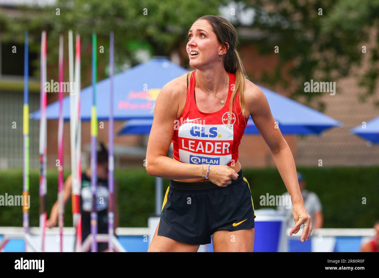 Ratingen, Deutschland, 18.06.2023: World Athletics Combined Events Tour – Gold. Women’s Heptathlon, Javelin, Sophie Weissenberg, GER (TSV Bayer 04 Leverkusen) Kredit: NewsNRW / Alamy Live News Stockfoto