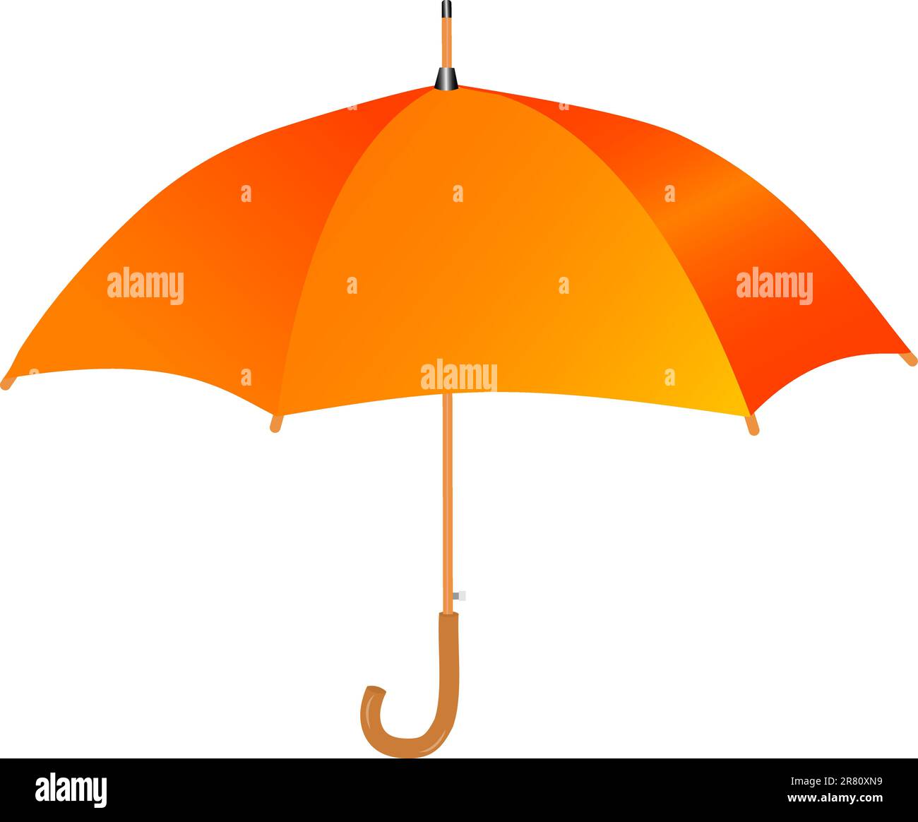 Orangefarbenes Schirmsymbol. Auch als Vektor im EPS-Format von Adobe Illustrator verfügbar, komprimiert in einer ZIP-Datei. Die Vektorversion kann auf eine beliebige Größe skaliert werden... Stock Vektor