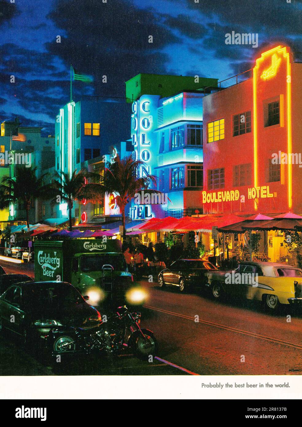 Carlsberg-Bier, Werbespot mit dem Titel „wahrscheinlich das beste Bier der Welt“ in einer Zeitschrift 2003 Stockfoto