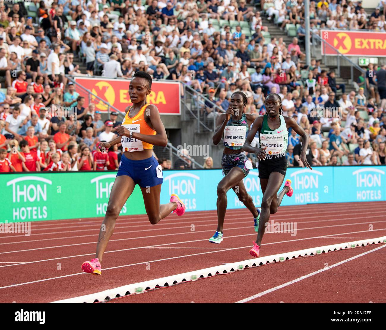 Beatrice Chebet aus Kenia tritt am 15. Juni 2023 bei den Oslo Bislett