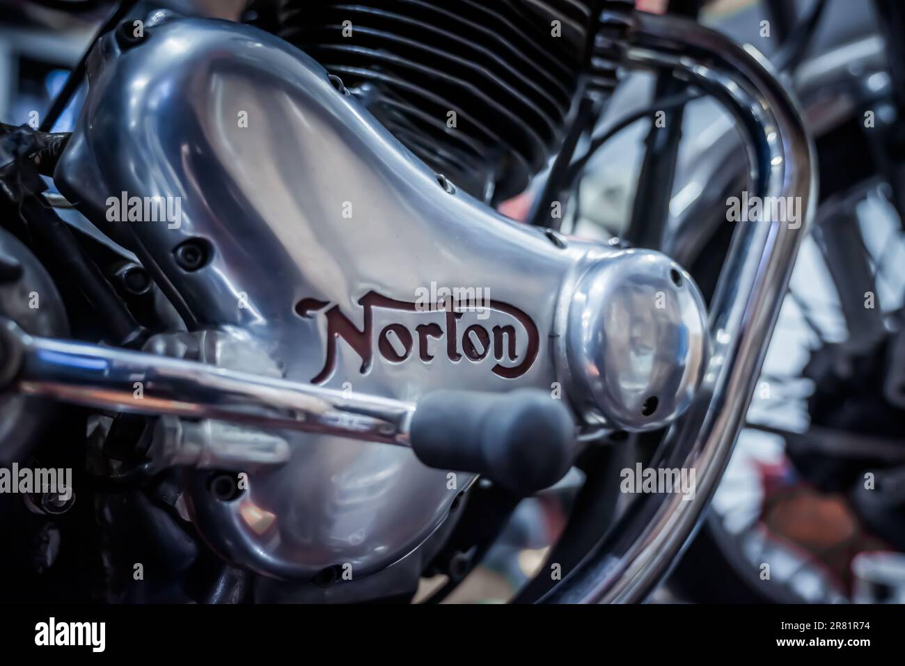 Norton Motorgehäuse Stockfoto