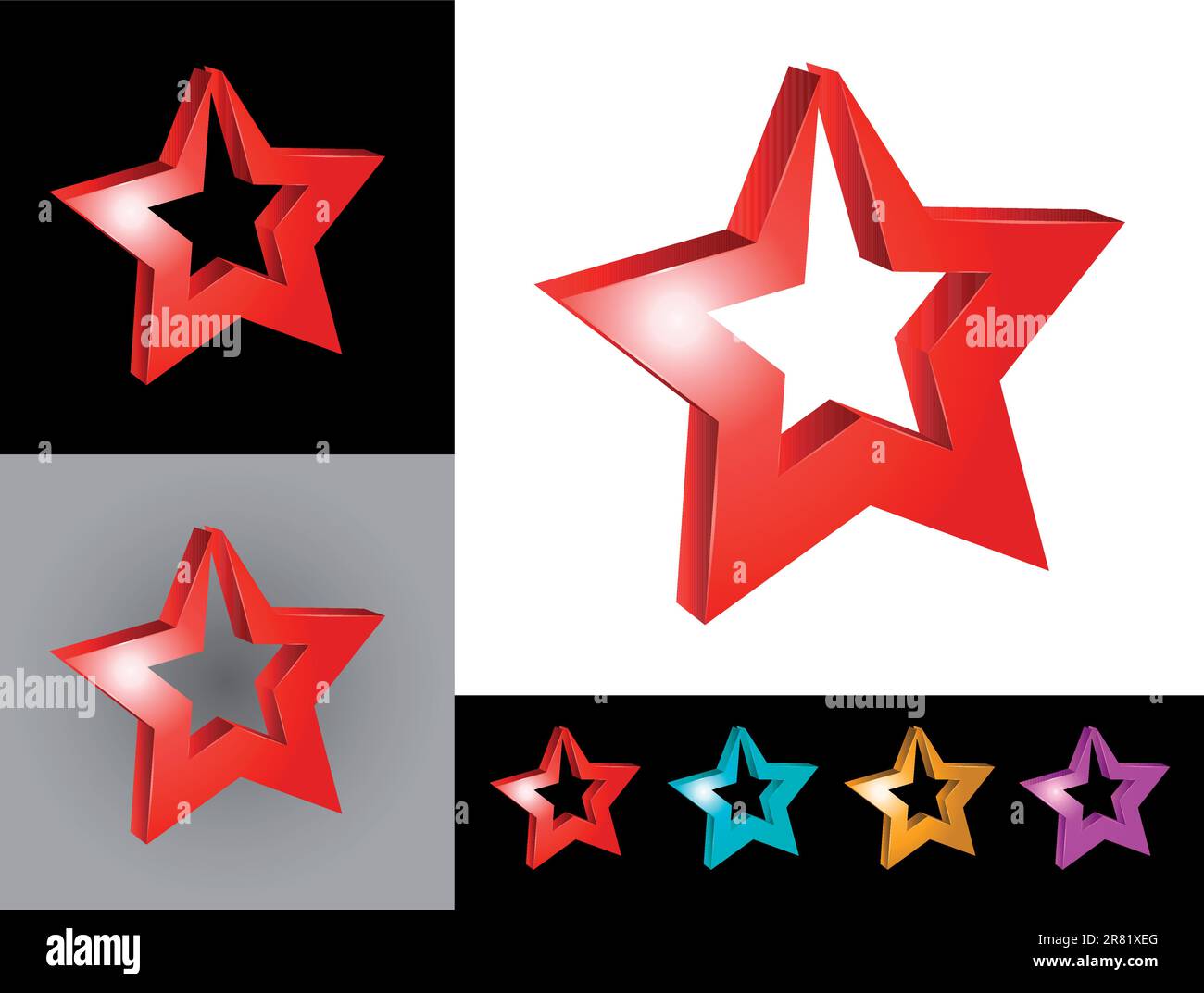 Abstrakte grafische Gestaltung von 3d Icon oder symbol Stock Vektor