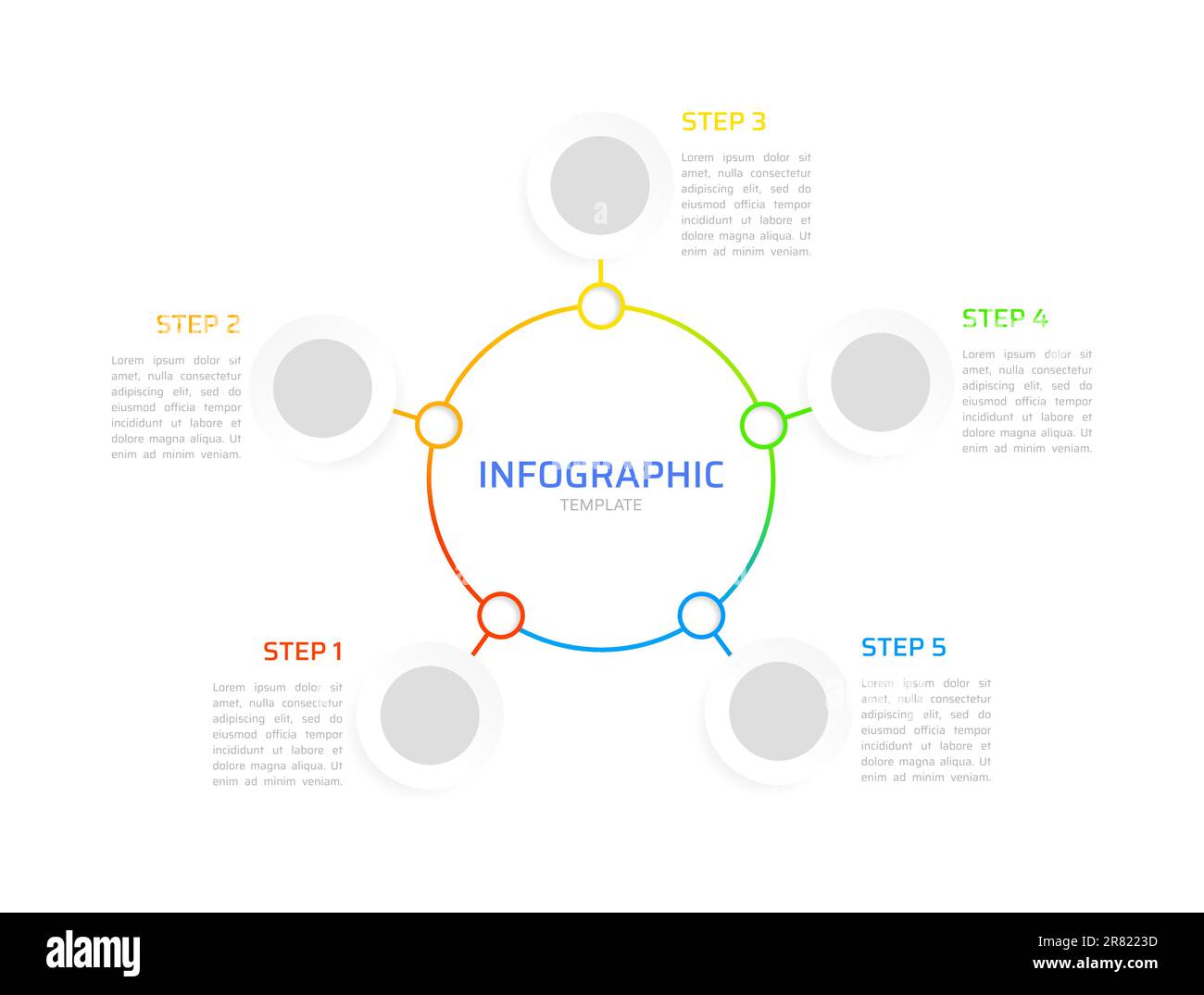 Design-Vorlage für Infografik-Kreisdiagramm Stock Vektor