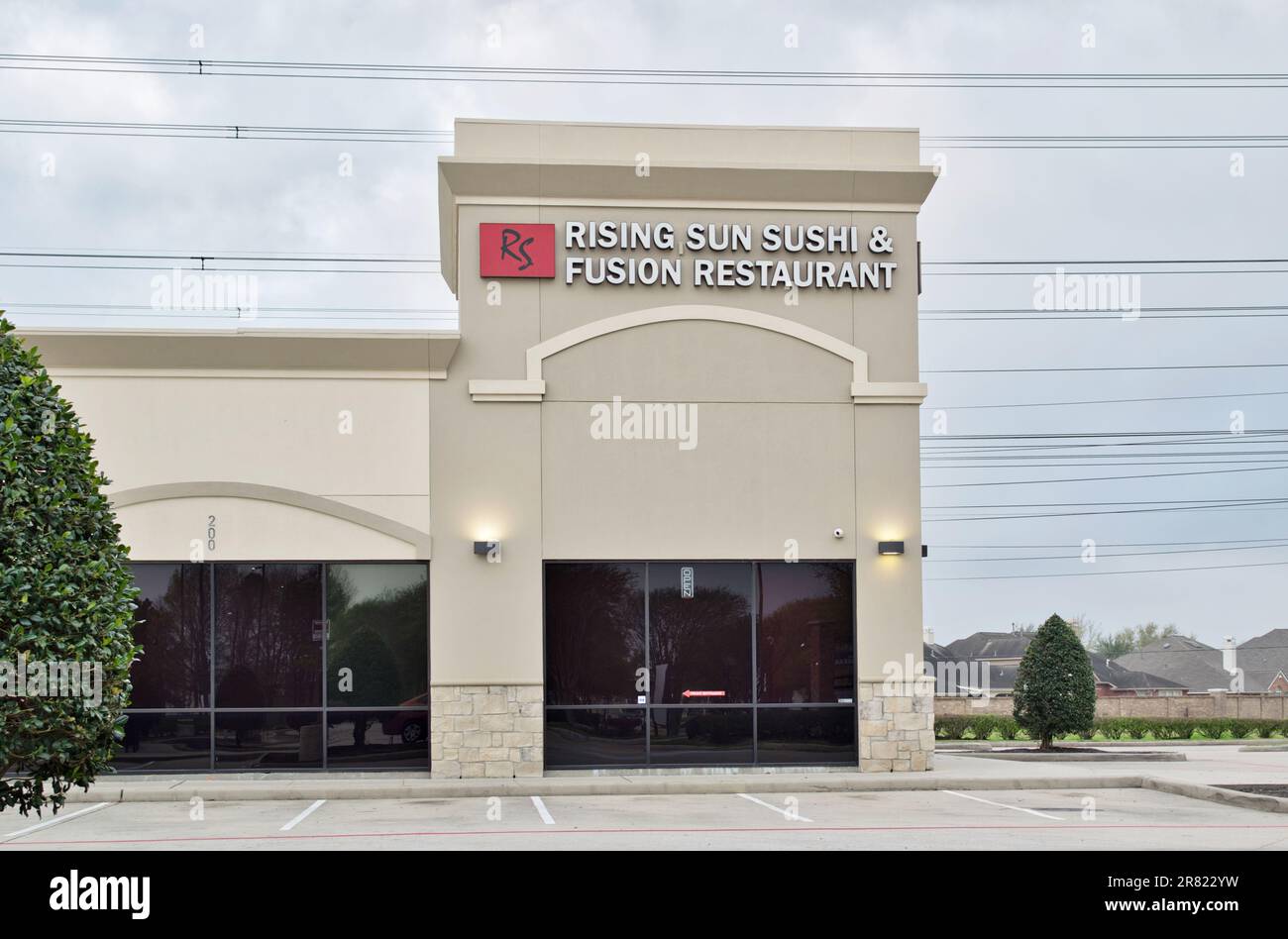 Humble, Texas, USA 02262023 Rising Sun Sushi and Fusion Restaurant