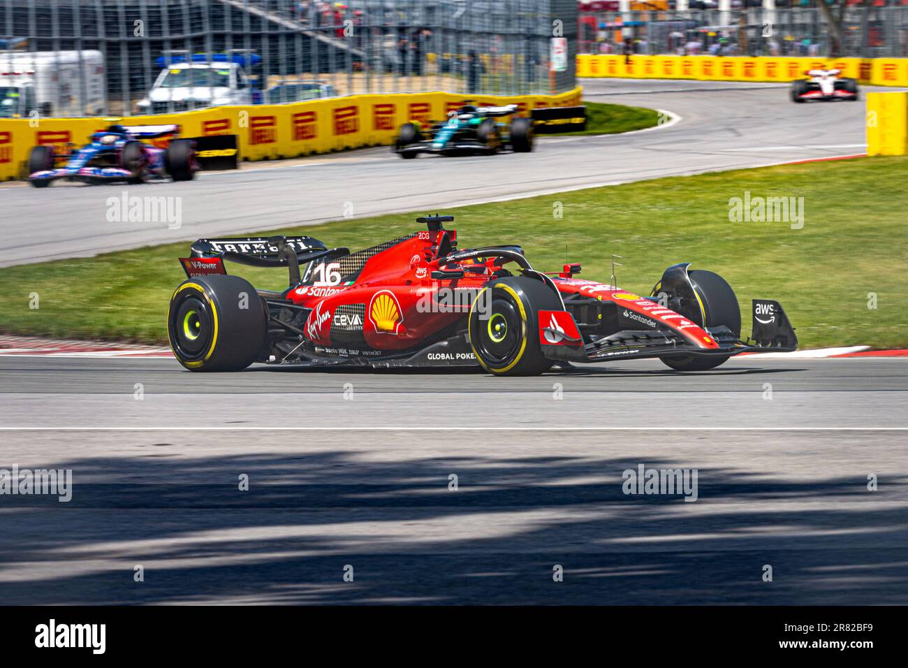 Charles Leclerc (MON) Ferrari F1-23. Während des Rennens am Sonntag, den 18. Juni - FORMEL 1 PIRELLI GRAND PRIX DU CANADA 2023 - vom 15. Bis 18. Juni 2023 im Circuit Gilles Villeneuve, Montreal, Quebec, Kanada Stockfoto