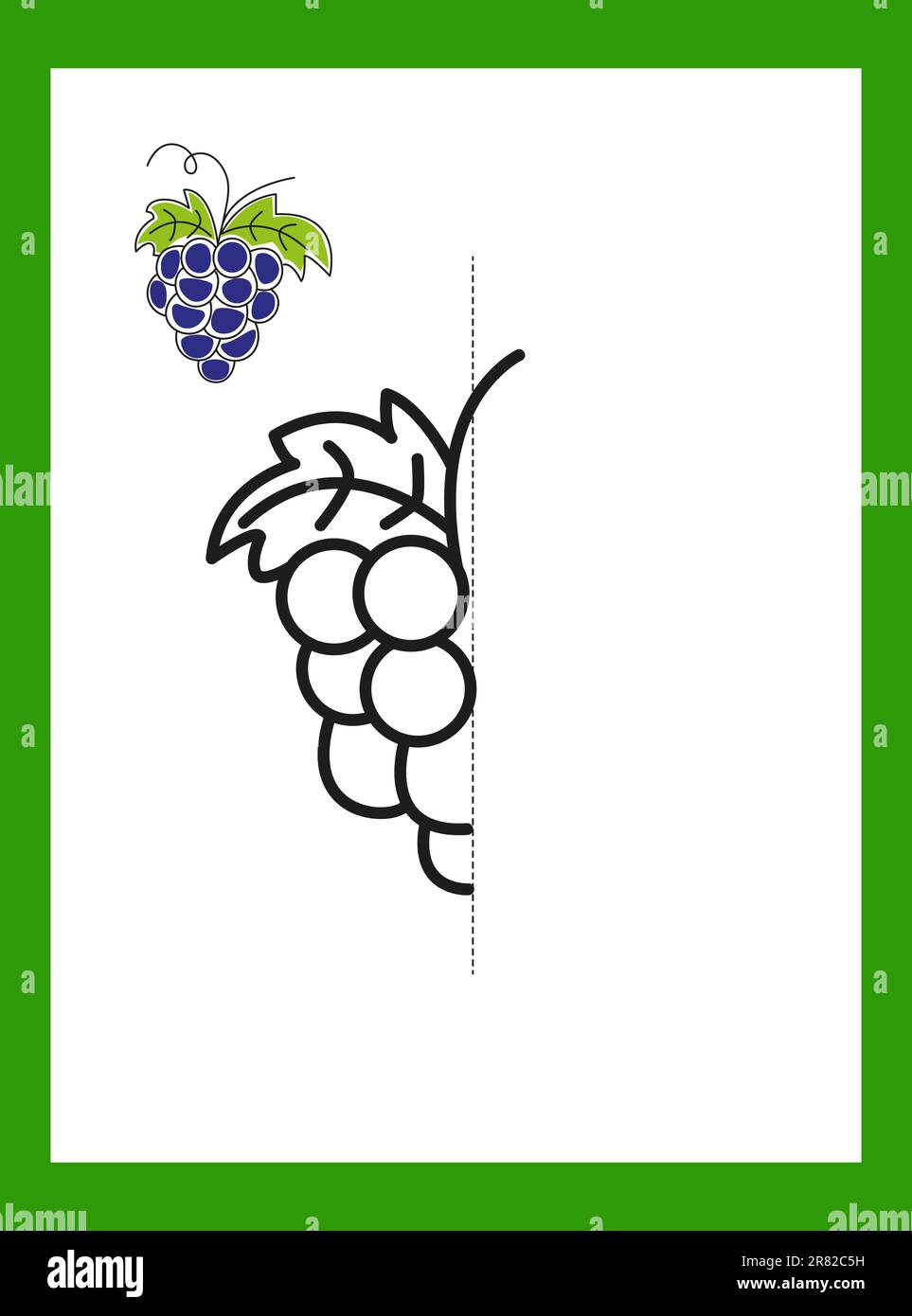 Zeichnen Sie eine Zeichnung. Gemüse. Trauben. Vektorbild. Stock Vektor