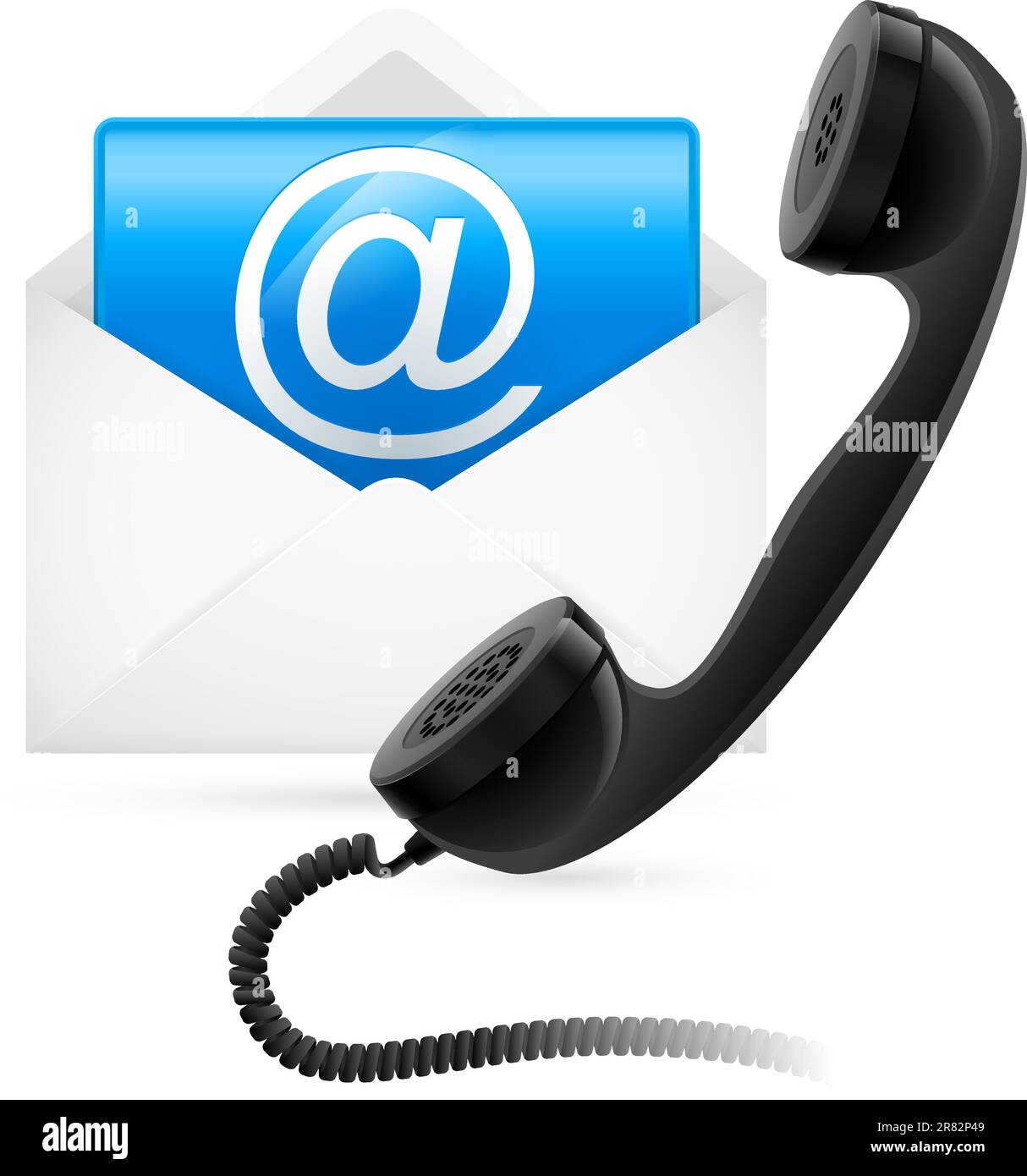 Telefon-Mail. Illustration für Design auf weißem Hintergrund Stock Vektor