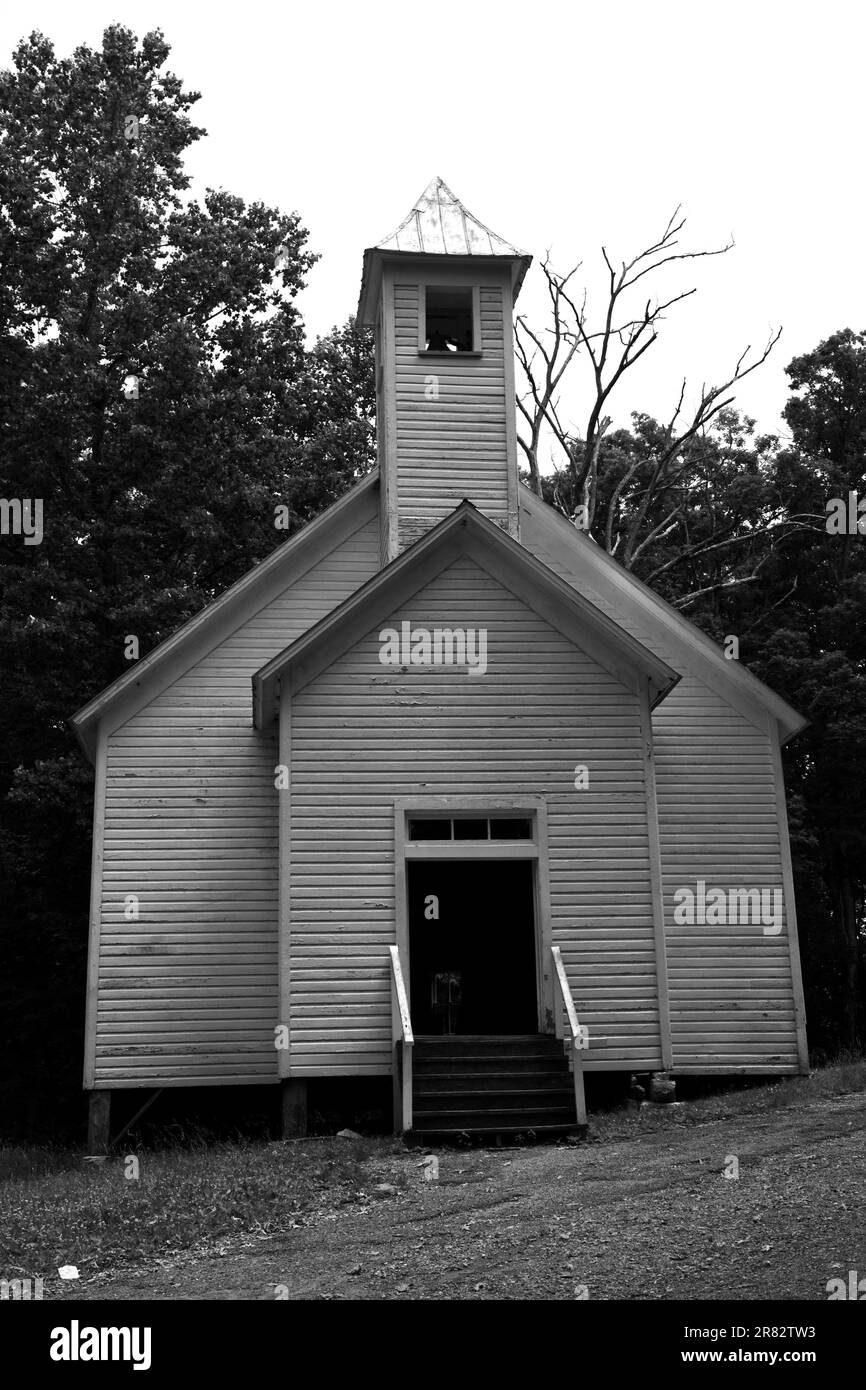 Die Cades Cove Missionary Baptist Church. Stockfoto