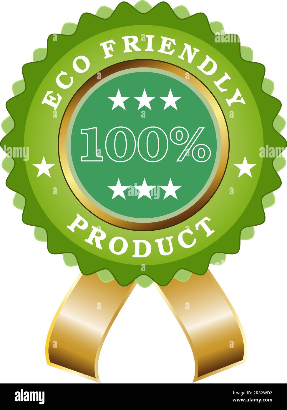 Öko-Produktetikett/-Aufkleber/-Emblem zur mehrfachen Verwendung Stock Vektor