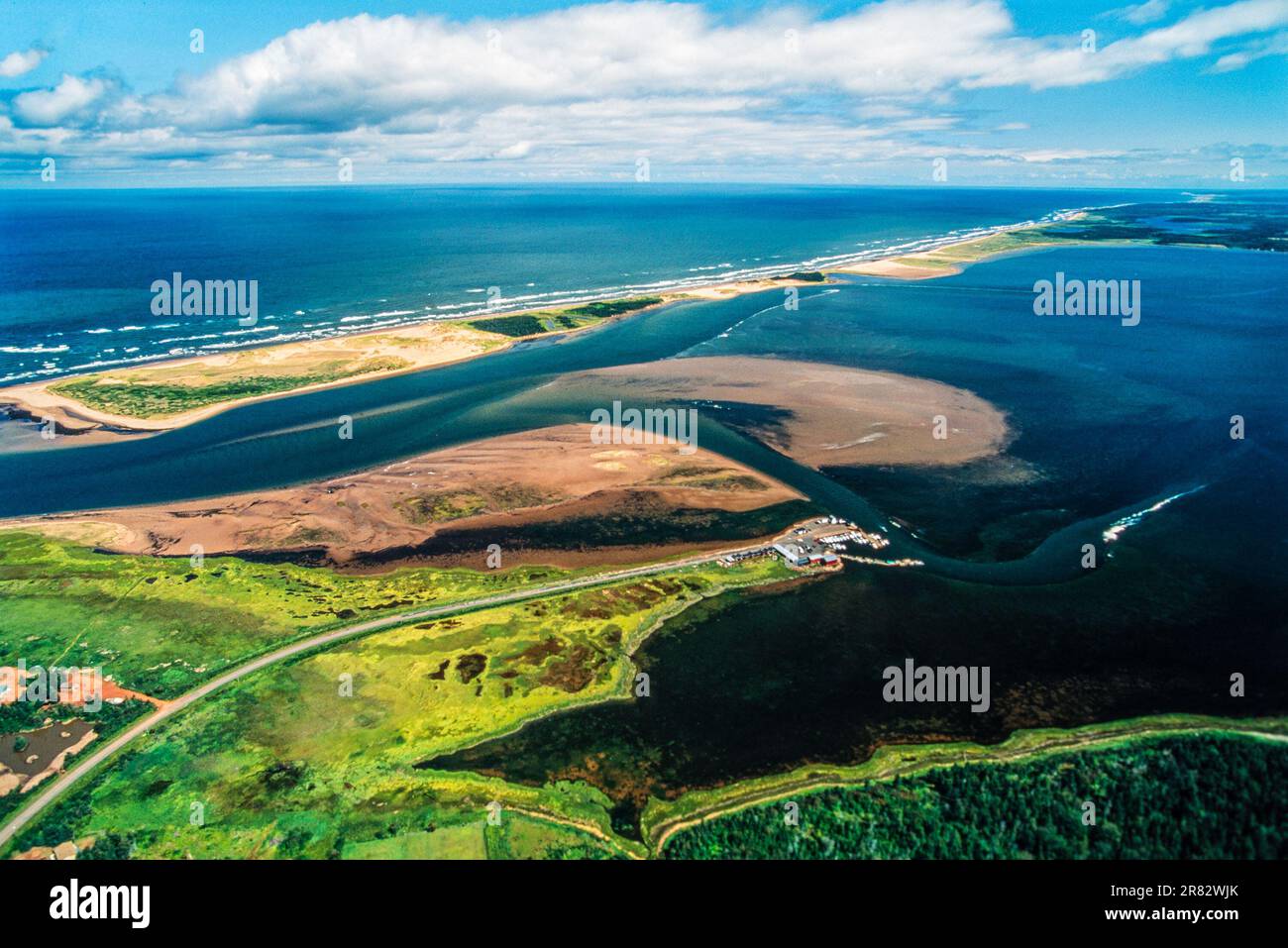 Luftaufnahme des PEI-Nationalparks, PEI, Kanada Stockfoto